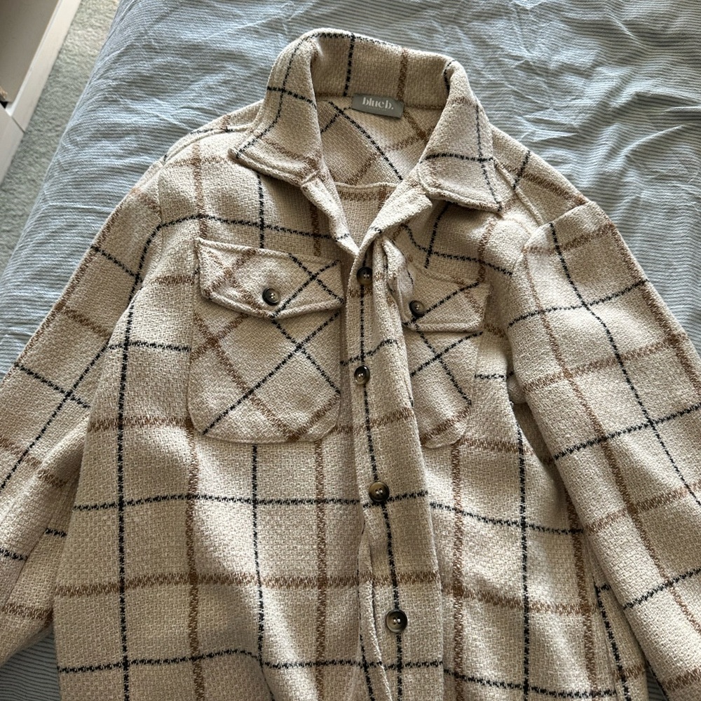 Plaid Beige Jacket by Blank NYC